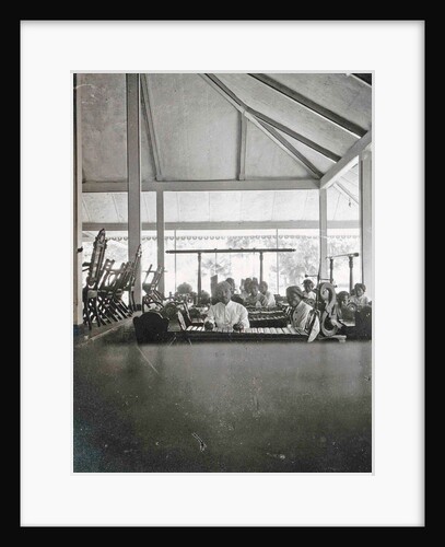 Java, Indonesia, gamelan orchestra at the Regent of Wonosobo, visite by Anonymous