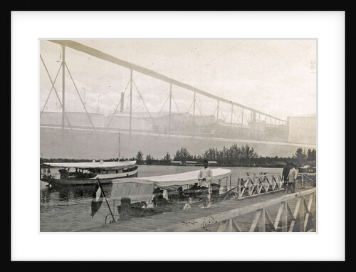 Sumatra, Pangkalang-Brandan with river and boats, Indonesia by Anonymous