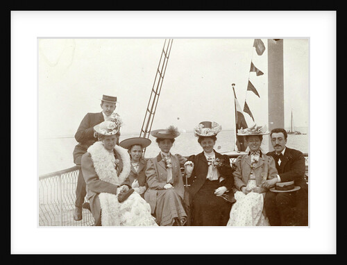 Netherlands, group portrait aboard boat to Hoorn on the Zuider Zee by Christiaan Otto Roelofs