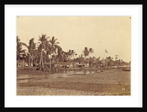 Dutch East Indies, the beach in Ampenan with soldiers, Lombok Expedition 1894, Indonesia by Anonymous