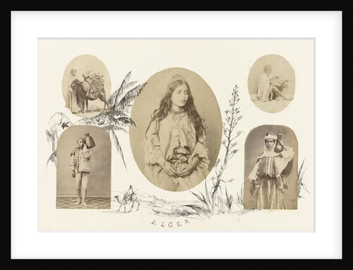 Algiers, genre portrait of seated old man with stringed instrument by Anonymous