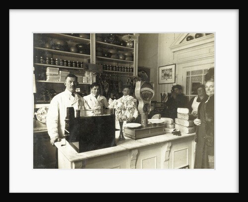 Interior of the cheese shop of A.J. Vunderink, Eerste Van Swindenstraat 13, Netherlands by Anonymous