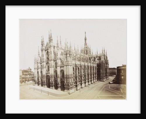 Exterior of the Cathedral of Milan, side and front, Italy by Anonymous