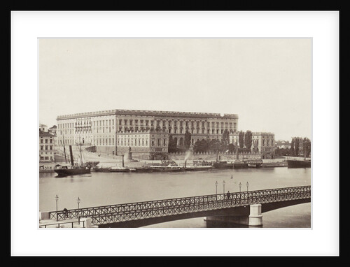 Exterior of the Royal Palace in Stockholm, in the foreground a bridge, Sweden by Anonymous