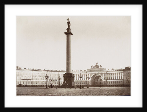 Alexander Column and the buildings of the General Staff with triumphal arch in St. Petersburg, Russia by A. Lorens