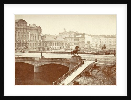 Anitschkowbrug with images of the horse tamers in St. Petersburg Russia by A. Lorens