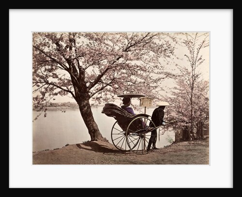 View Mukaijima with riksha, Japan by Anonymous