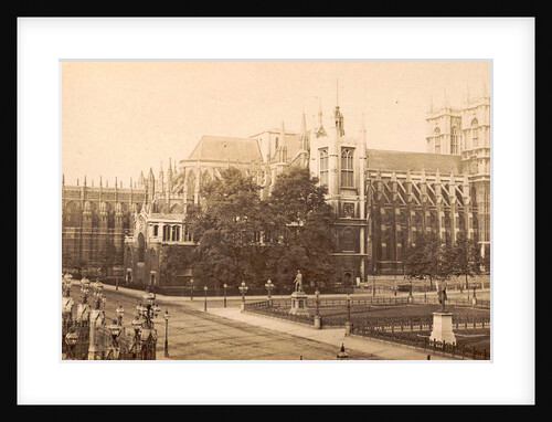 Exterior of Westminster Abbey and St. Margaret's Church in London UK by F.G.O. Stuart