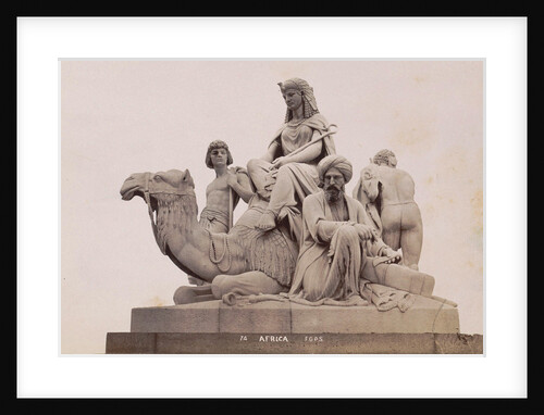 Picture Group at the foot of the Albert Memorial in London UK: Africa by F.G.O. Stuart