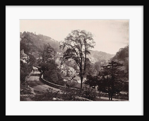 Panoramic view of houses and a road on a ridge in Matlock UK by Anonymous