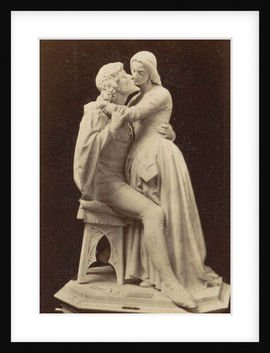 Statue of a kissing couple, possibly exhibited at the Paris, France World Exhibition in 1889 by Anonymous