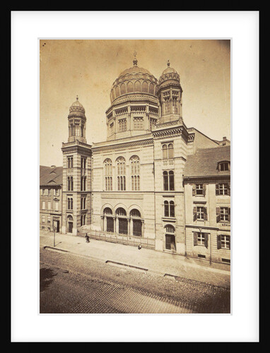 facade and dome of the New Synagogue in Berlin, Germany by Anonymous