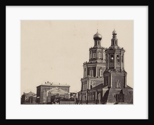 Exterior of a church and a building in Nizhniy Novgorod Russia by Anonymous