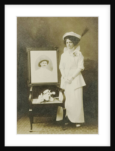 Wedding Portrait of Beth, a girl who married the glove with the man in the picture, which was already in the Dutch East Indies, indonesia by Jean Vaessen