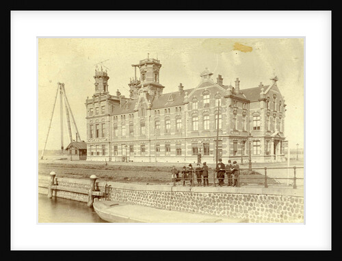 Restaurant with post and telegraph building on the Eastern Docklands in Amsterdam by Anonymous