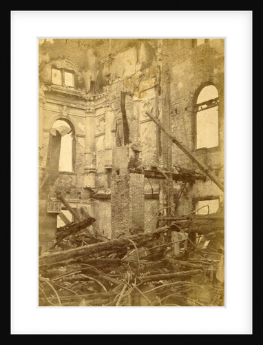 Stadsschouwburg in Amsterdam, The Netherlands after fire, February 20, 1890 by Christiaan Batelt
