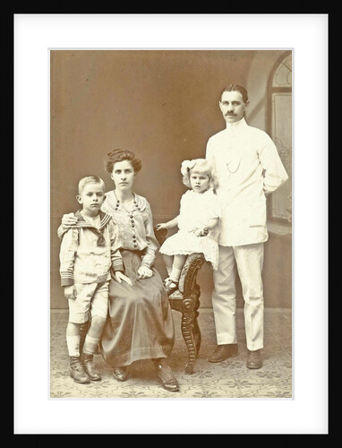 Family Portrait of husband, wife and two children by Anonymous