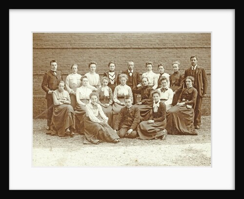 Group portrait of young men and women for a wall by P.D. van Rhijn