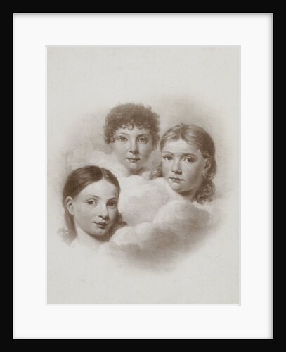 three children's portraits in the clouds, H.C. de Graaff by Photographie Société Anonyme