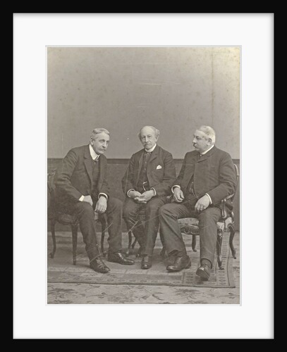 Portrait of Jacques van Braam, Chris van Braam and Willem H van Braam by S.A. Schotel