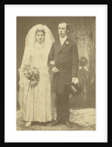 portrait of the newlyweds Carel Engelbert Julius Röntgen and ms. Klobbie by Jacobus van Koningsveld