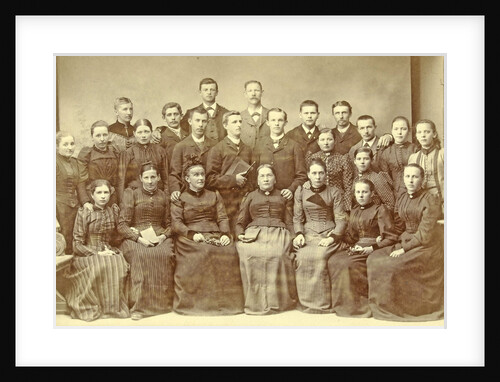 Studio Portrait of a family, taken for a background cloth by Anonymous