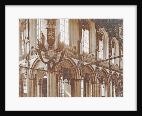 Interior of the Nieuwe Kerk, Amsterdam, The Netherlands, as it was at the inauguration of Queen Wilhelmina by Samuel Herz