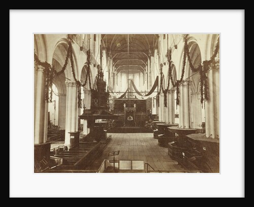 Decoration in the New Church at the reception of William and Emma in Amsterdam by Albert Greiner