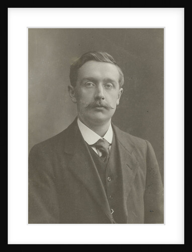 Studio Portrait of man with mustache by Fotografie Strauss