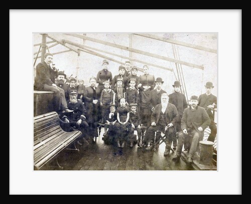 Family portrait on a ship's deck by G.W. Latter