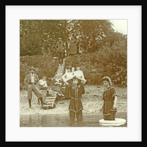 Bathing people near and in the water by Anonymous