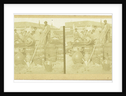 France, men with drums and carboys by Anonymous