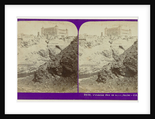 L'Alcazar pris du Ravin, Toledo, Spain by Jean Montaigue Andrieu