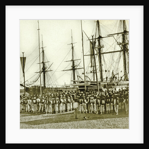 Suez Canal Inauguration Boarding troops in Port-Said, Egypt by M. Léon