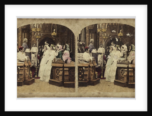 Scene in church wedding ceremony by Anonymous