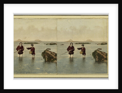 Roscoff Finistere France, Fishermen in low water by Anonymous