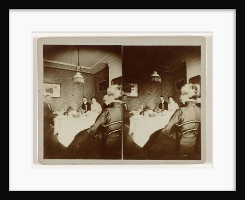 Interior with family at the table by Anonymous