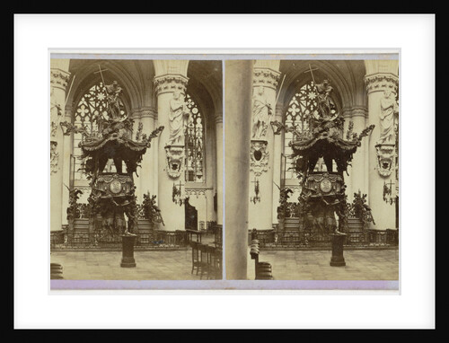 Brussels, The truth the pulpit of the Church of St. Gudule by Jules Queval