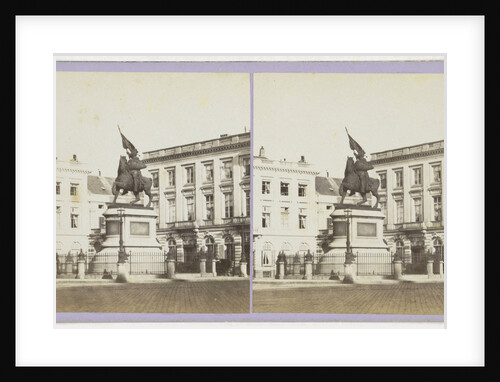 Brussels, The Statue of Godfrey of Bouillon by Simonis, on the Place Royale by Jules Queval