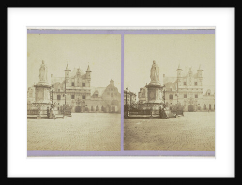 Malines, La Halle et la statue de Marguerite d'Autriche, tante de Charles-Quint et fille de l'empereur Maximilian by Jules Queval