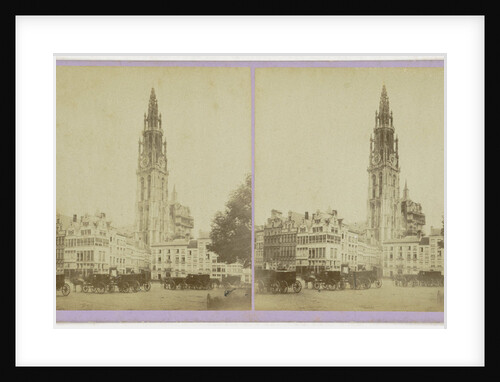 Antwerp Anvers Antwerpen Cathedral and old houses of the Grand Place by Jules Queval