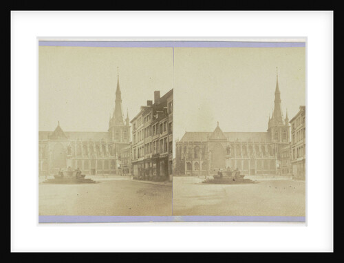 Liege Luik, External view of St. Paul's Church, l'Eglise Saint-Paul Cathedral by Jules Queval
