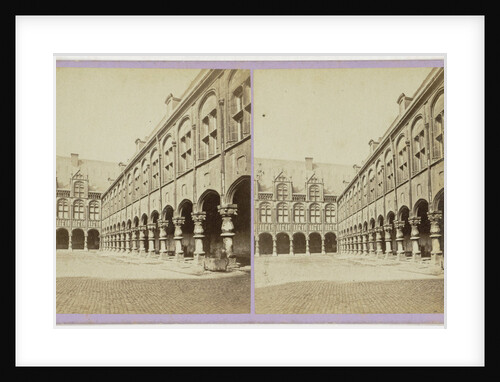 Liege Luik, The Palace of Justice, former palace of the bishops, interior view, taken in the first courtyard by Jules Queval