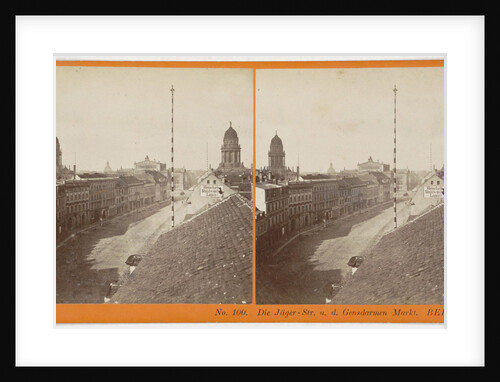 Die Jager-Str. u. d. Gens Casings Market. Berlin, Germany by Johann Friedrich Stiehm