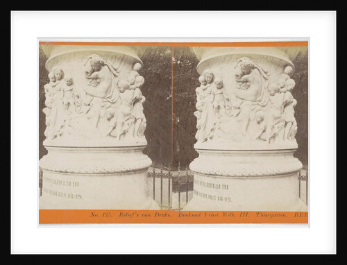 Relief's von Drake. Denkmal Fried. Wilh. III. Thiergarten. Berlin, Germany by Johann Friedrich Stiehm
