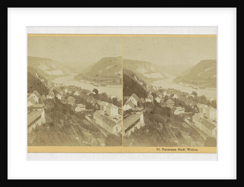 Panorama Stadt Wehlen, Germany by Johann Friedrich Stiehm