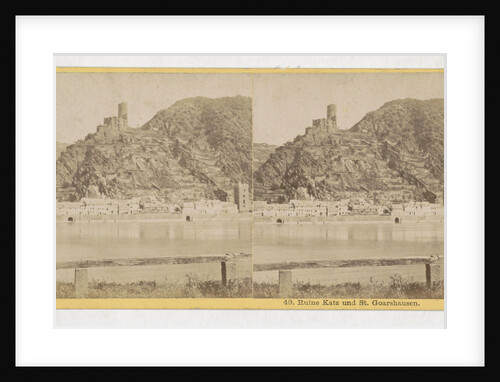 Ruin Katz and St. Goarshausen, Germany by Johann Friedrich Stiehm