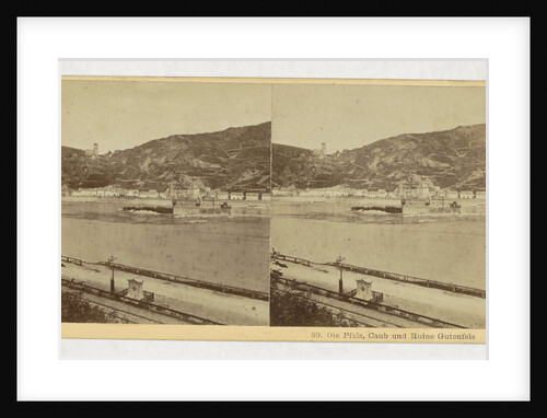 Die Pfalz Caub and Ruin Gutenfels, Germany by Johann Friedrich Stiehm