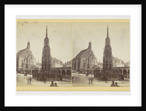 Nurnberg Schonerbrunnen and Frauenkirche Germany by Johann Friedrich Stiehm
