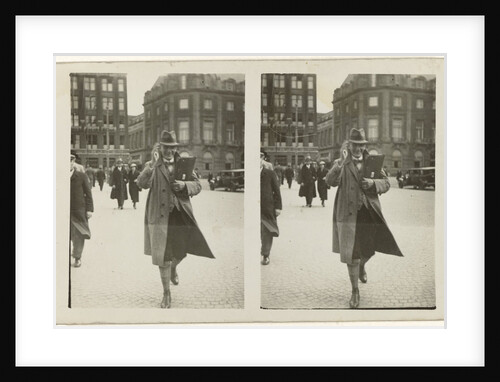 Stereo Portrait of saluting man by Anonymous